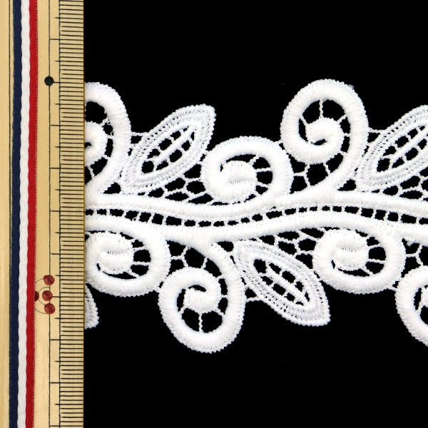 [Aus Menge 5] RasseFarbbandKlebeband "Spitze weiß ungefähr 6,5 cm Breite ISY-6-21-171"