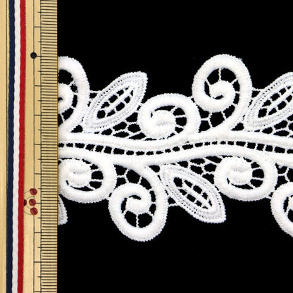 [Aus Menge 5] RasseFarbbandKlebeband "Spitze weiß ungefähr 6,5 cm Breite ISY-6-21-171"