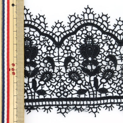 [Aus Menge 5] RasseFarbbandKlebeband "Spitze schwarz ungefähr 8,5 cm Breite ISY-6-21-172"