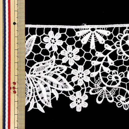 [Aus Menge 5] RasseFarbbandKlebeband "Spitze weiß ungefähr 6,5 cm Breite ISY-6-21-176"