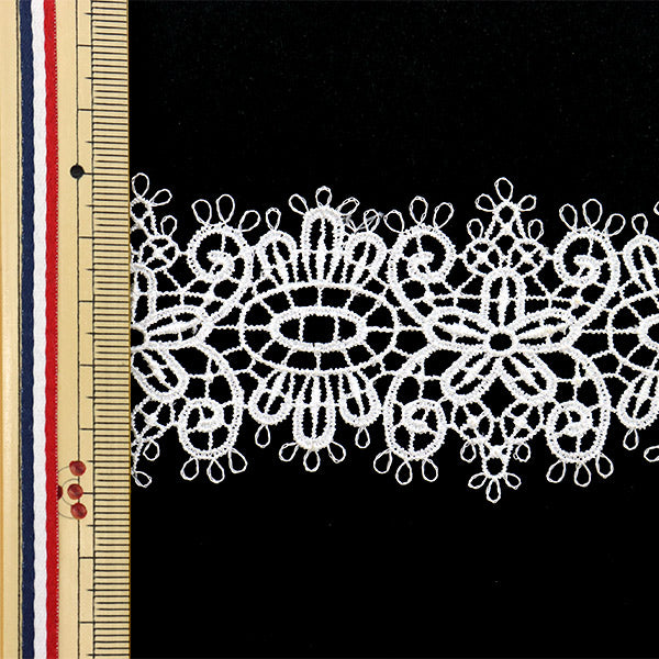 [Aus Menge 5] RasseFarbbandKlebeband "Spitze weiß ungefähr 4,5 cm Breite ISY-6-21-189"