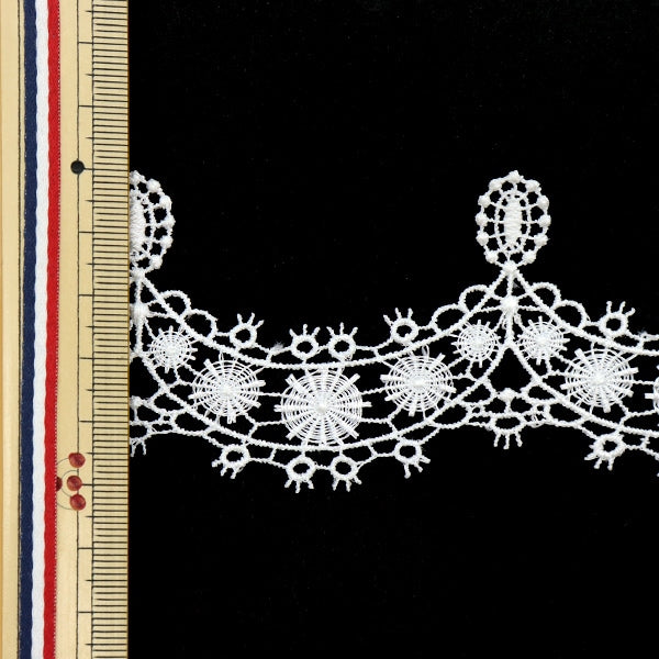 [Aus Menge 5] RasseFarbbandKlebeband "Spitze weiß ungefähr 4,5 cm Breite ISY-6-21-191"