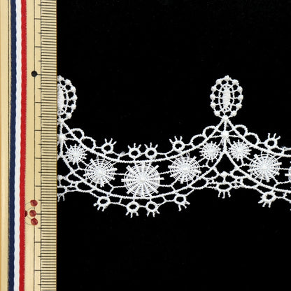 [Aus Menge 5] RasseFarbbandKlebeband "Spitze weiß ungefähr 4,5 cm Breite ISY-6-21-191"