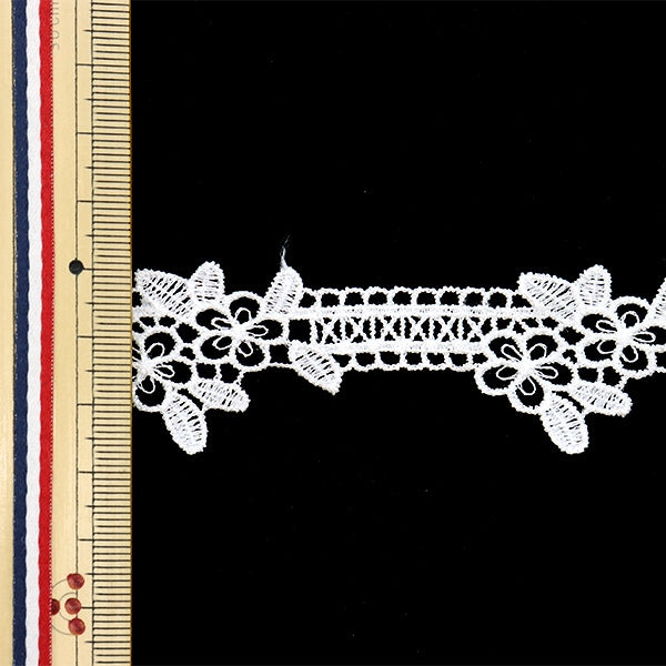 [Aus Menge 5] RasseFarbbandKlebeband "Spitze weiß ungefähr 2,5 cm Breite ISY-6-21-193"