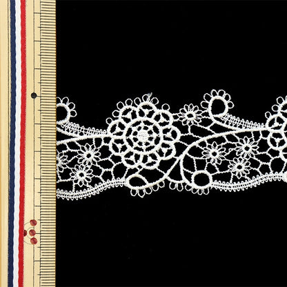 [Aus Menge 5] RasseFarbbandKlebeband "Spitze weiß ungefähr 3,5 cm Breite ISY-6-21-195"