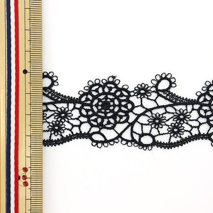 [Aus Menge 5] RasseFarbbandBand "Spitze schwarz um 3,5 cm Breite ISY-6-21-196"