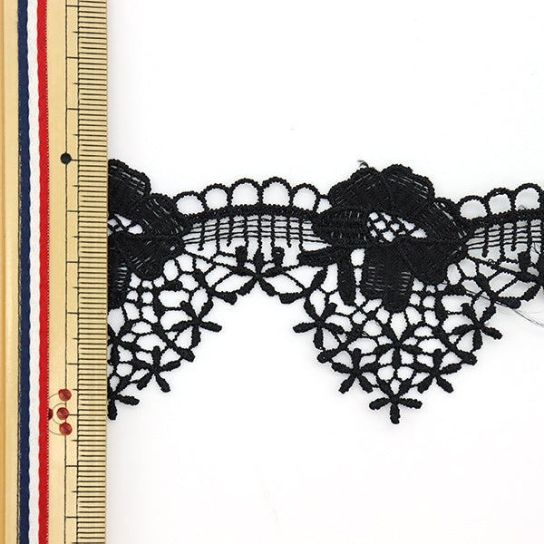 [الكمية من 5] الدانتيلالشريطشريط "دانتيل أسود بعرض 5 سم تقريبًا ISY-6-21-198"