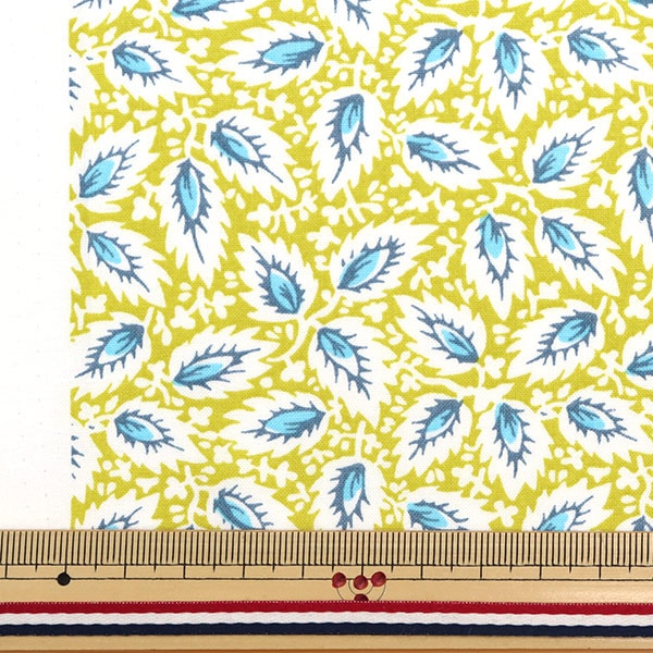 [From quantity 5] Fabric "Souleiado SoleAdo Vintage Feel Feelfeuillone Yellow SLFCV-98A"