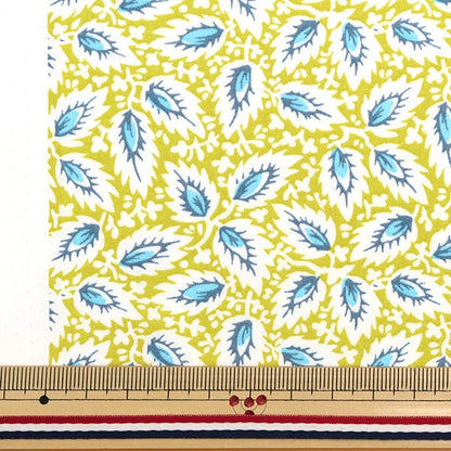 [From quantity 5] Fabric "Souleiado SoleAdo Vintage Feel Feelfeuillone Yellow SLFCV-98A"