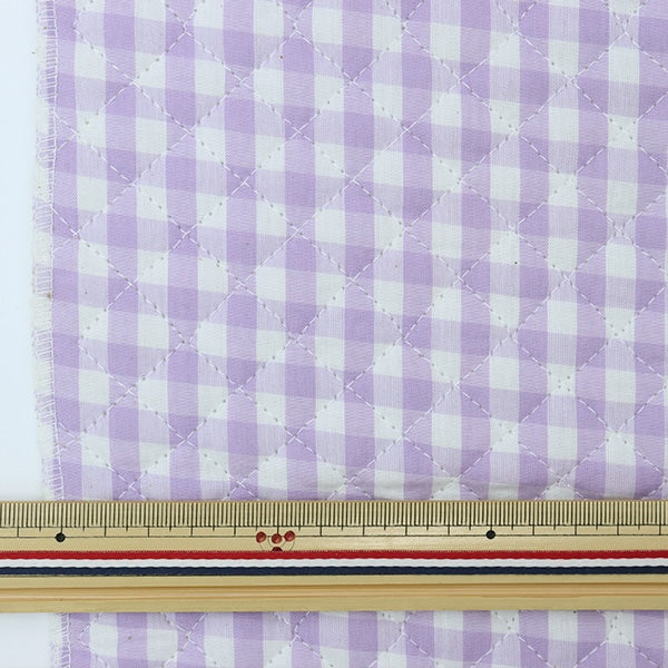 [From quantity 5] Fabric "Dyeing Gingham Quilting Large Light Violet Q-CO-GIL-LVI"