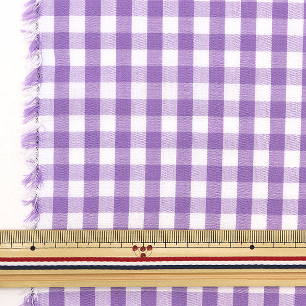 [De la cantidad 5] tela "Gingham grande Co-Gil-Vi" Purple "