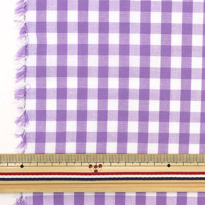 [De la quantité 5] tissu "Gingham Large Purple Co-gil-VI"