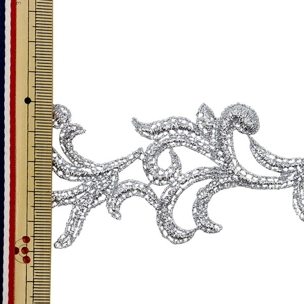 [Aus Menge 5] HandwerkBesätze 『Glitter-Besatz Breite etwa 5 cm 2. Farbe K192T-Lacep2]