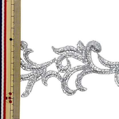 [Aus Menge 5] HandwerkBesätze 『Glitter-Besatz Breite etwa 5 cm 2. Farbe K192T-Lacep2]