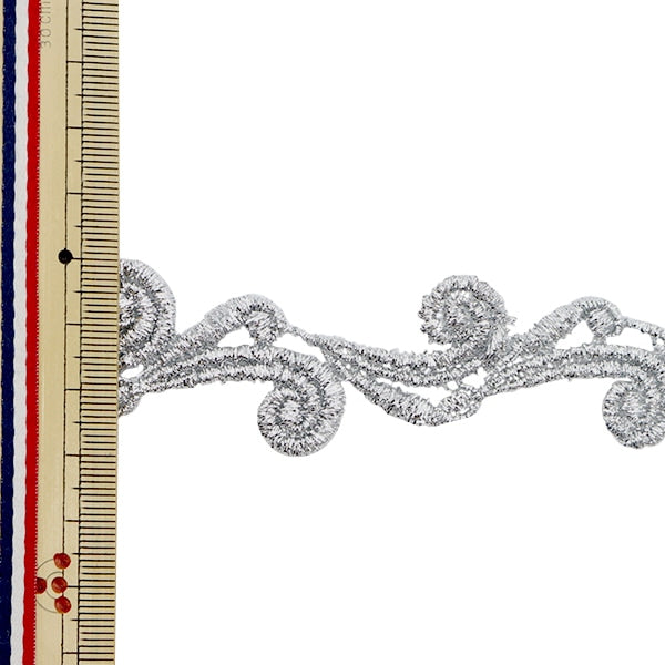 [Aus Menge 5] HandwerkBesätze 『Glitter-Besatz Breite ca. 2,5 cm 2. Farbe K192T-Lacep4]