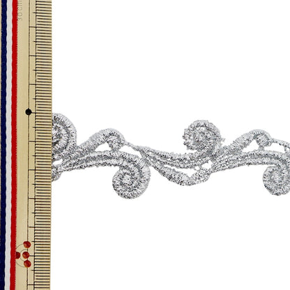 [Aus Menge 5] HandwerkBesätze 『Glitter-Besatz Breite ca. 2,5 cm 2. Farbe K192T-Lacep4]