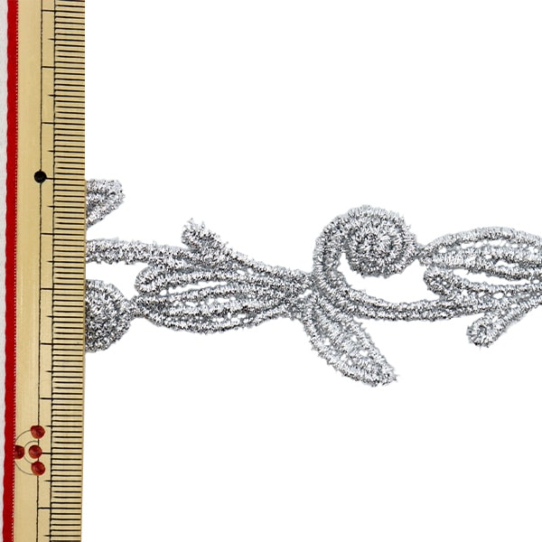 [Aus Menge 5] HandwerkBesätze 『Glitter-Besatz Breite etwa 3 cm 2. Farbe K193H-Lacep7]