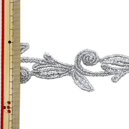 [Aus Menge 5] HandwerkBesätze 『Glitter-Besatz Breite etwa 3 cm 2. Farbe K193H-Lacep7]