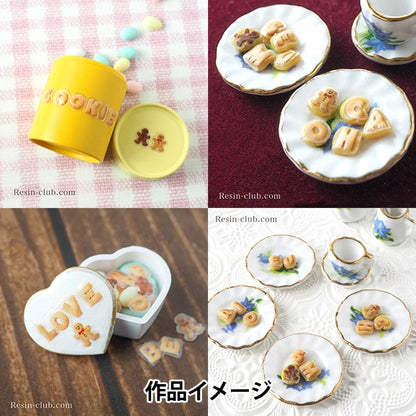 Resin material "Miniature Alphabet Cookie Double-sided RC-MNT-005" Resin Club