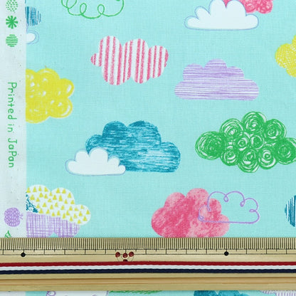 [From quantity 5] Fabric "Peace Full Life Kumoto Sky Mint SK-6500-3C"