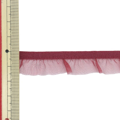 [Aus Menge 5] Kordel "Organdy Stretch Frill Tape Red 114-320-125"