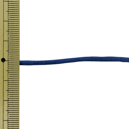 [De la quantité 5] Cordon d'artisanat "Rayon Satin Code rond Blue foncé 126-2-009"