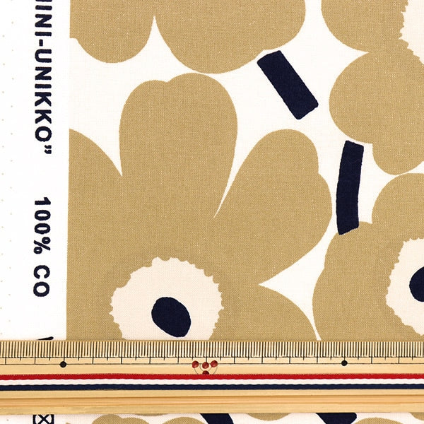 [De la cantidad 5] tela "marimekko marimekko mini unicco mini unikko (hecho en finlandés) beige 069257-185"