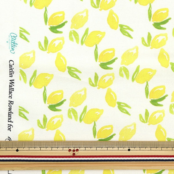 [De la quantité 5] Tissu "USA Cotton Dearstella Lemons DCWR2131-WHIT"