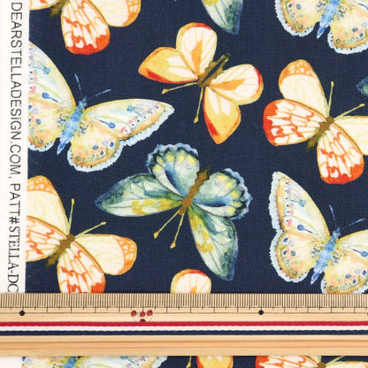 [De la quantité 5] Tissu "USA Cotton Dearstella Butterflies DCJ1881-Multi"