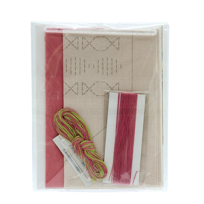 Kit de bordado "Kit Sashiko Ayufish Flap Pouch Patrón de dulces 562202" Lecien Lucian Cosmo Cosmo