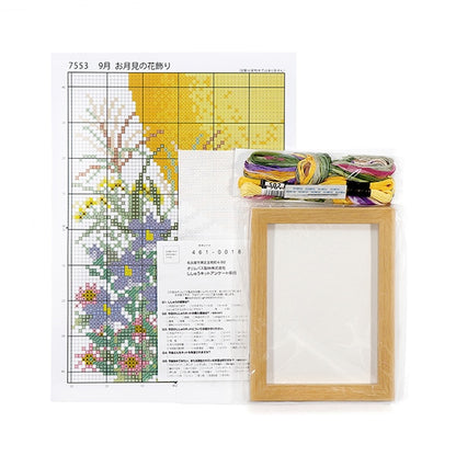 Embroidery kit "Cross stitch kit September flower decoration 7553" Olympus