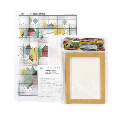 Embroidery kit "Cross stitch kit November Autumn Autumn Walker 7555" Olympus