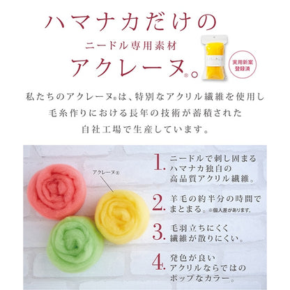 羊毛フェルト 『アクリルファイバー・アクレーヌ 15g 139番色 H440-001-139』 Hamanaka ハマナカ