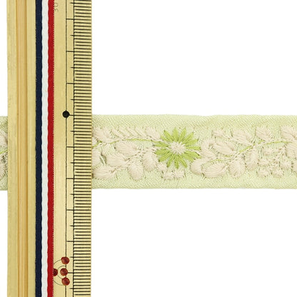 【数量5から】 手芸ブレード 『2022 インド刺繍ブレード グリーン 43730C』