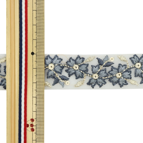 [Из количества 5] ремесленникОтделка "2022 Отделка для индийской вышивки Серый 43421b"