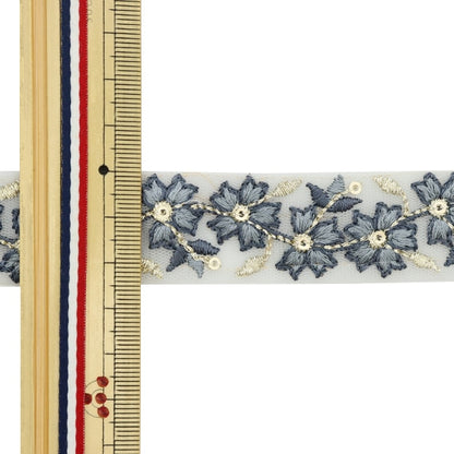 [Из количества 5] ремесленникОтделка "2022 Отделка для индийской вышивки Серый 43421b"