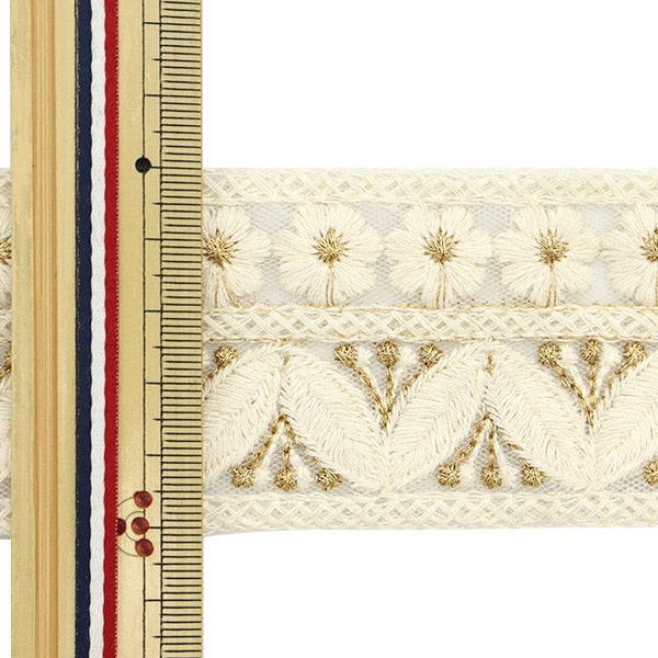 [Из количества 5] ремесленникОтделка "2022 Отделка для индийской вышивки Белый 43911c"