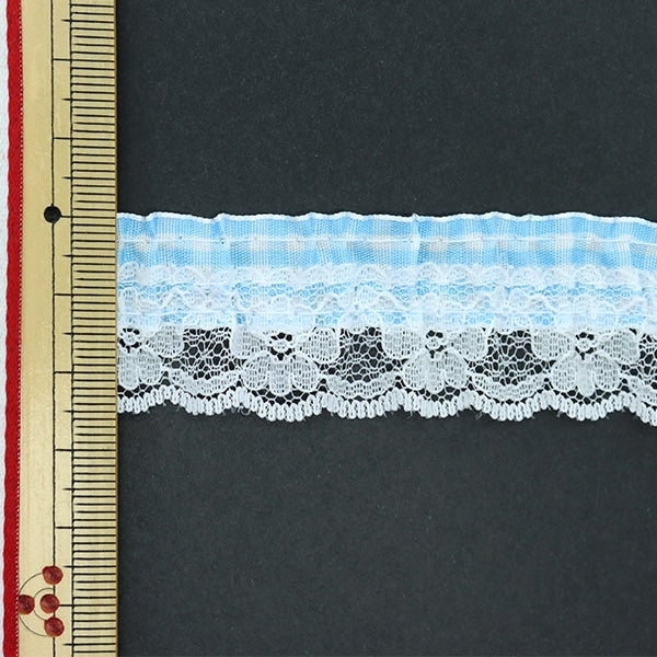 [Из количества 5] оборкиЛентаЛента "Frill Gingham Mizuiro CR15302"