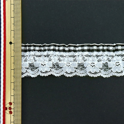 [수량 5에서] 프릴리본테이프 "Gingham Frill Cross CR15302"