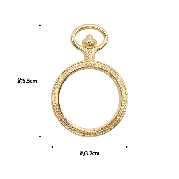 Resin parts "Resin frame pocket watch Gold 2 pieces LS098"