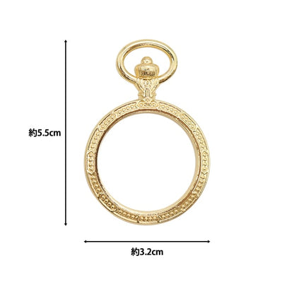 Resin parts "Resin frame pocket watch Gold 2 pieces LS098"