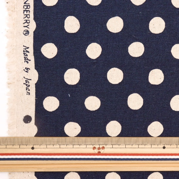 [De la cantidad 5] Fabric "Cotton Hee Canvas Dot Indigo 88185-2-11"