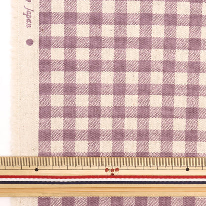 [De la cantidad 5] Fabric "Cotton Hee Canvas Gingham Lavender 88185-3-3"