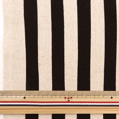 [De la cantidad 5] Fabric "Cotton Hee Canvas Stripe Black 88187-3-9"