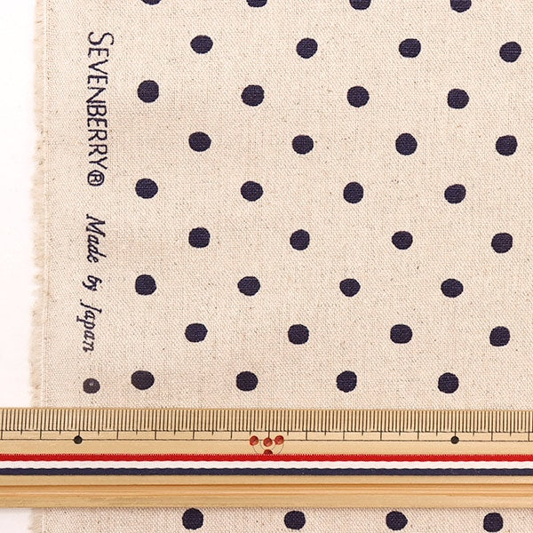 [Aus Menge 5] Stoff "Baumwollwäsche Canvas Polka Dot Indigo Dot 88185-1-4"