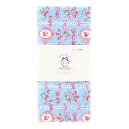 Tissu "MiniTissu coupé Bleu de saxophone en dentelle de fraise environ 31 cm x 32 cm CMDF-02MC-BL" KIYOHARA