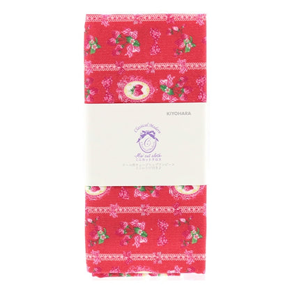Tissu "MiniTissu coupé La dentelle de fraise rouge d'environ 31 cm x 32 cm CMDF-02MC-R" KIYOHARA