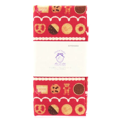 Tissu "MiniTissu coupé Cookie crème rouge environ 31 cm x 32 cm CMDF-03MC-R" KIYOHARA