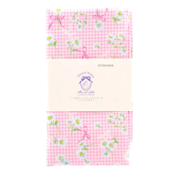 Tela "minicortada Tela Margaret Check Pink alrededor de 31 cm x 32 cm CMDF-05MC-P" KIYOHARA