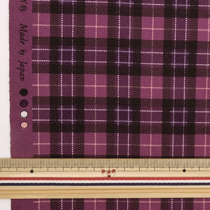 [수량 5에서] 천・원단 "Twill Check Print Purple 88320-1-3"